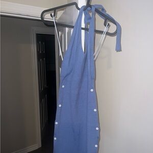 Oh Polly Blue Backless Dress